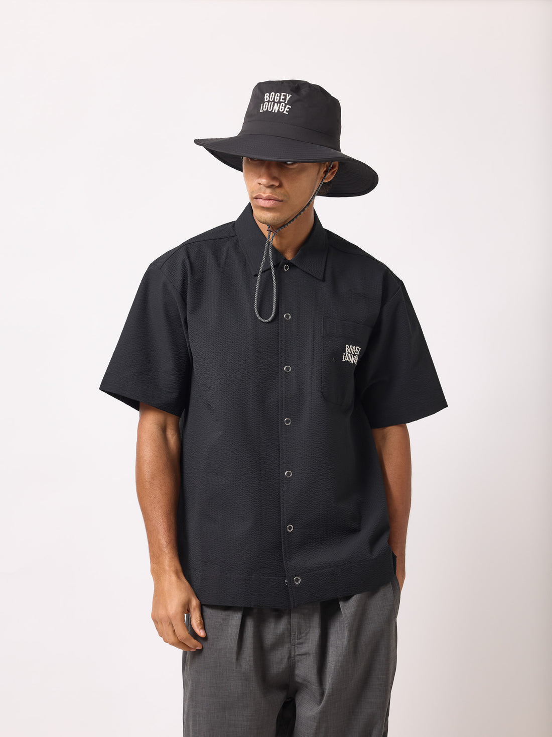 ［BOGEY LOUNGE］サッカー衿つきシャツ