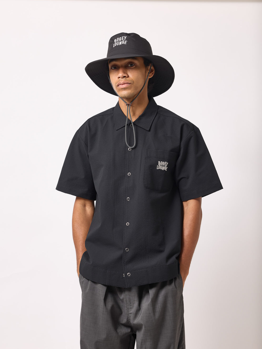 ［BOGEY LOUNGE］サッカー衿つきシャツ