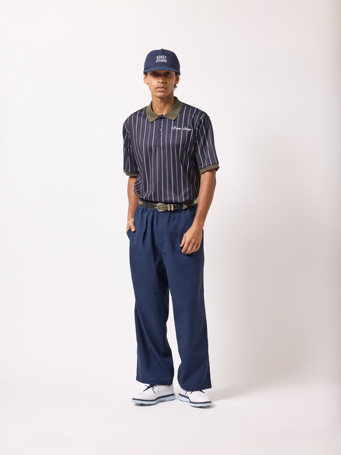 ［BOGEY LOUNGE］マルチストライプポロシャツ