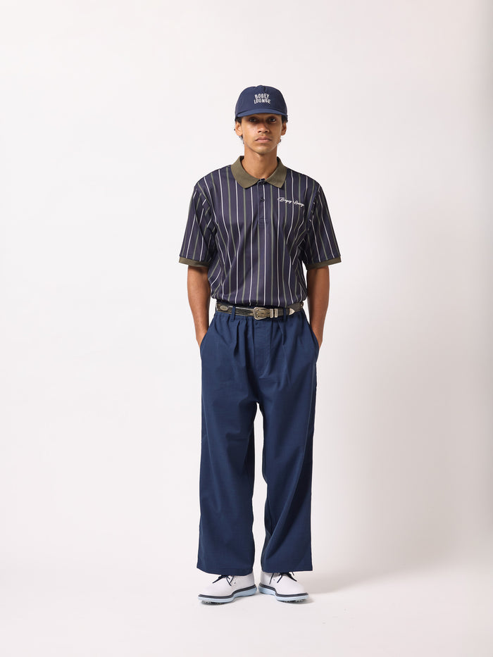 ［BOGEY LOUNGE］マルチストライプポロシャツ