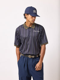 ［BOGEY LOUNGE］マルチストライプポロシャツ