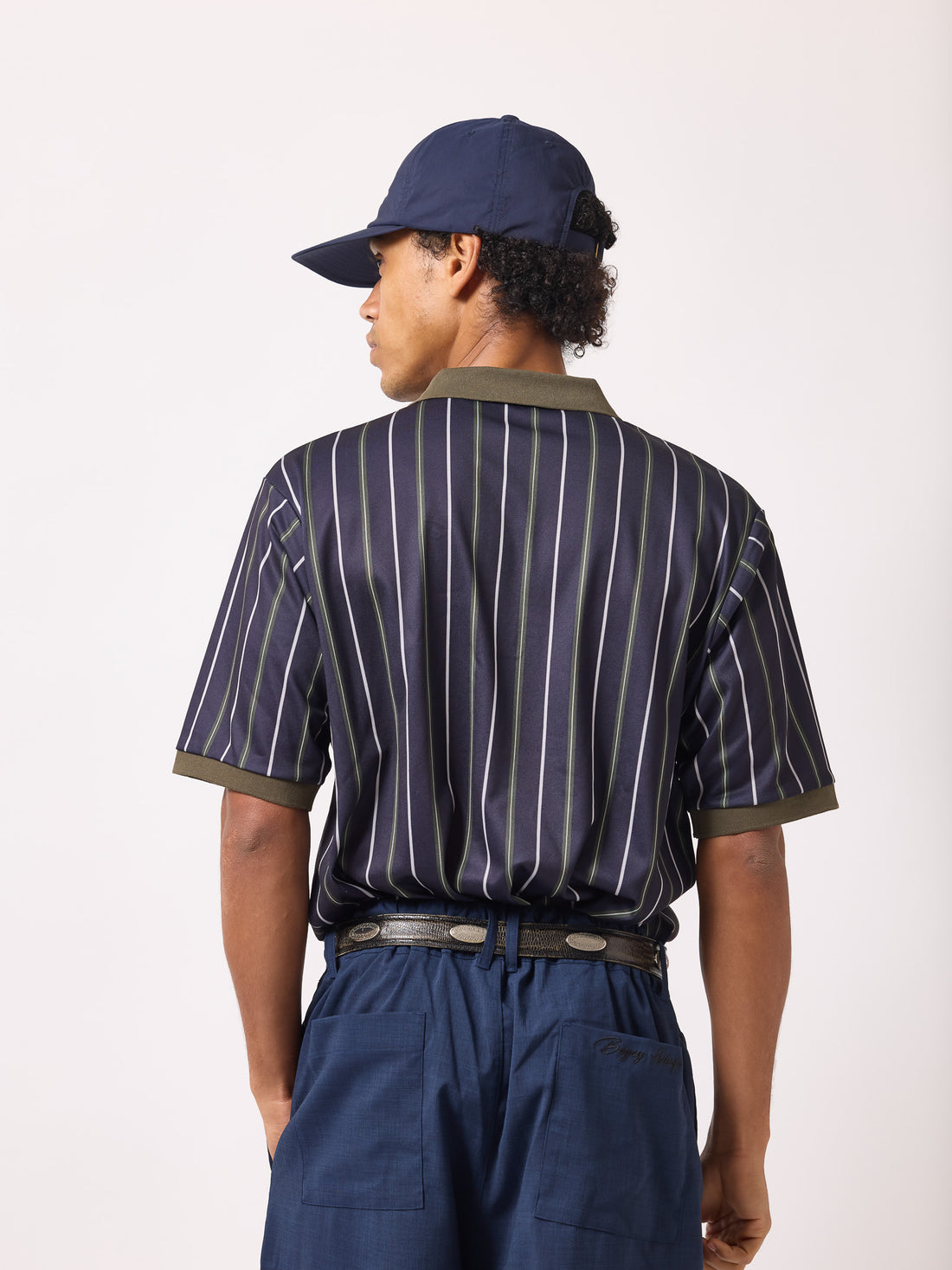 ［BOGEY LOUNGE］マルチストライプポロシャツ