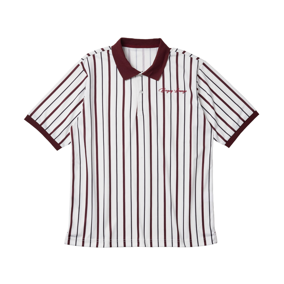 ［BOGEY LOUNGE］マルチストライプポロシャツ