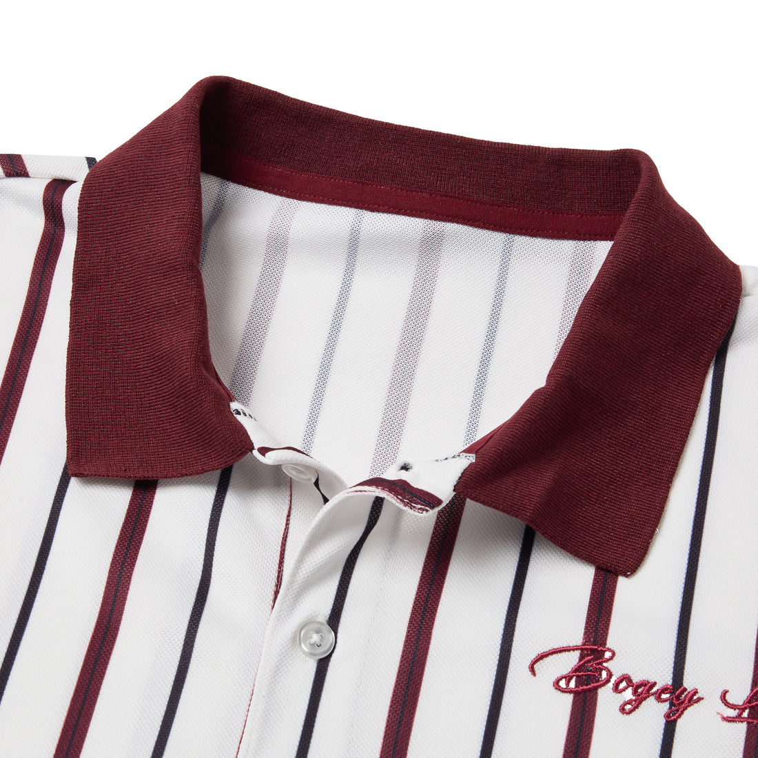［BOGEY LOUNGE］マルチストライプポロシャツ