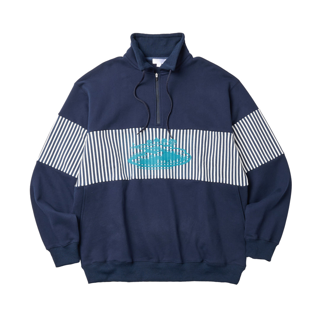 BRUSHED HALF-ZIP SWEATSHIRT