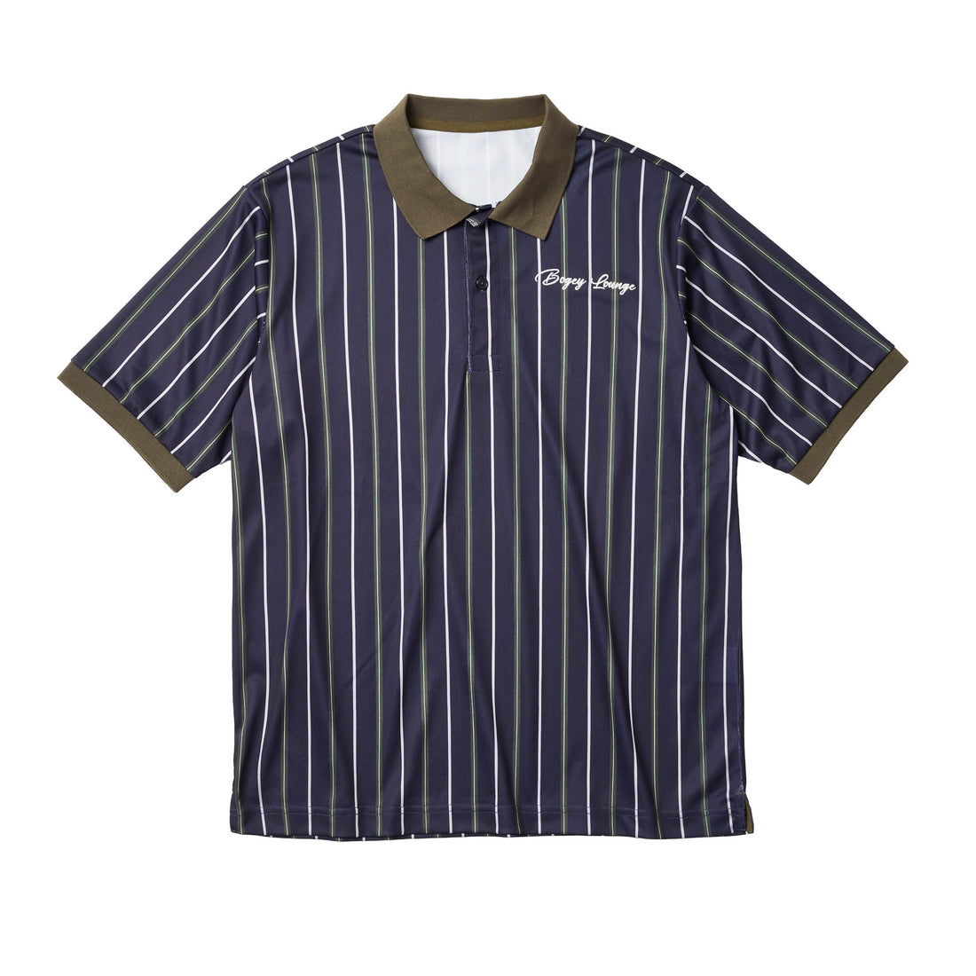 ［BOGEY LOUNGE］マルチストライプポロシャツ