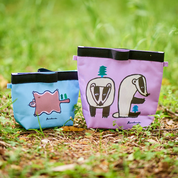 ランドネ×料理創作ユニットGoma「山の動物たちが集まるコジーバッグ（大小セット）」