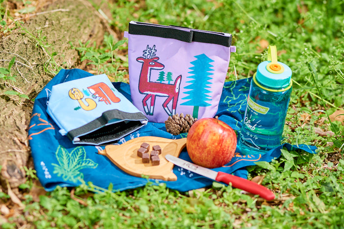 ランドネ×料理創作ユニットGoma「山の動物たちが集まるコジーバッグ（大小セット）」