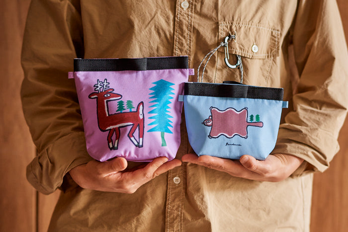 ランドネ×料理創作ユニットGoma「山の動物たちが集まるコジーバッグ（大小セット）」