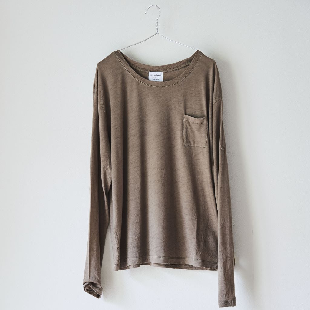 ［かわり芽］季節のかわり芽 長袖ウールTシャツ