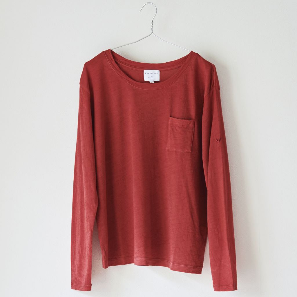 ［かわり芽］季節のかわり芽 長袖ウールTシャツ