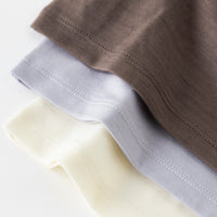 ［かわり芽］胸にポケット 長袖ウールTシャツ