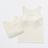 ［かわり芽］さらりとしたウールタンクトップ（カップ付き）