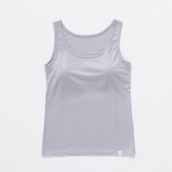 ［かわり芽］さらりとしたウールタンクトップ（カップ付き）