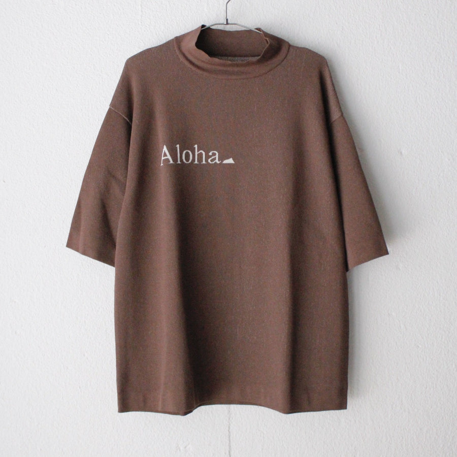 ［サルベージパブリックコレパ］ホヌ モックネックハーフスリーブジャカード(Aloha)