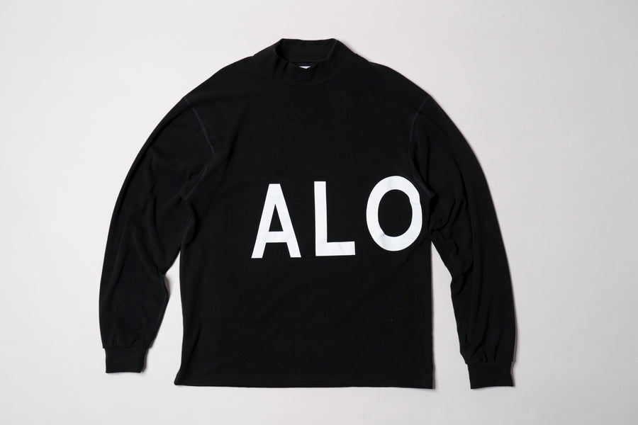 ［サルベージパブリックコレパ］ホヌ 保温モックネックシャツ（ビッグアロハ）