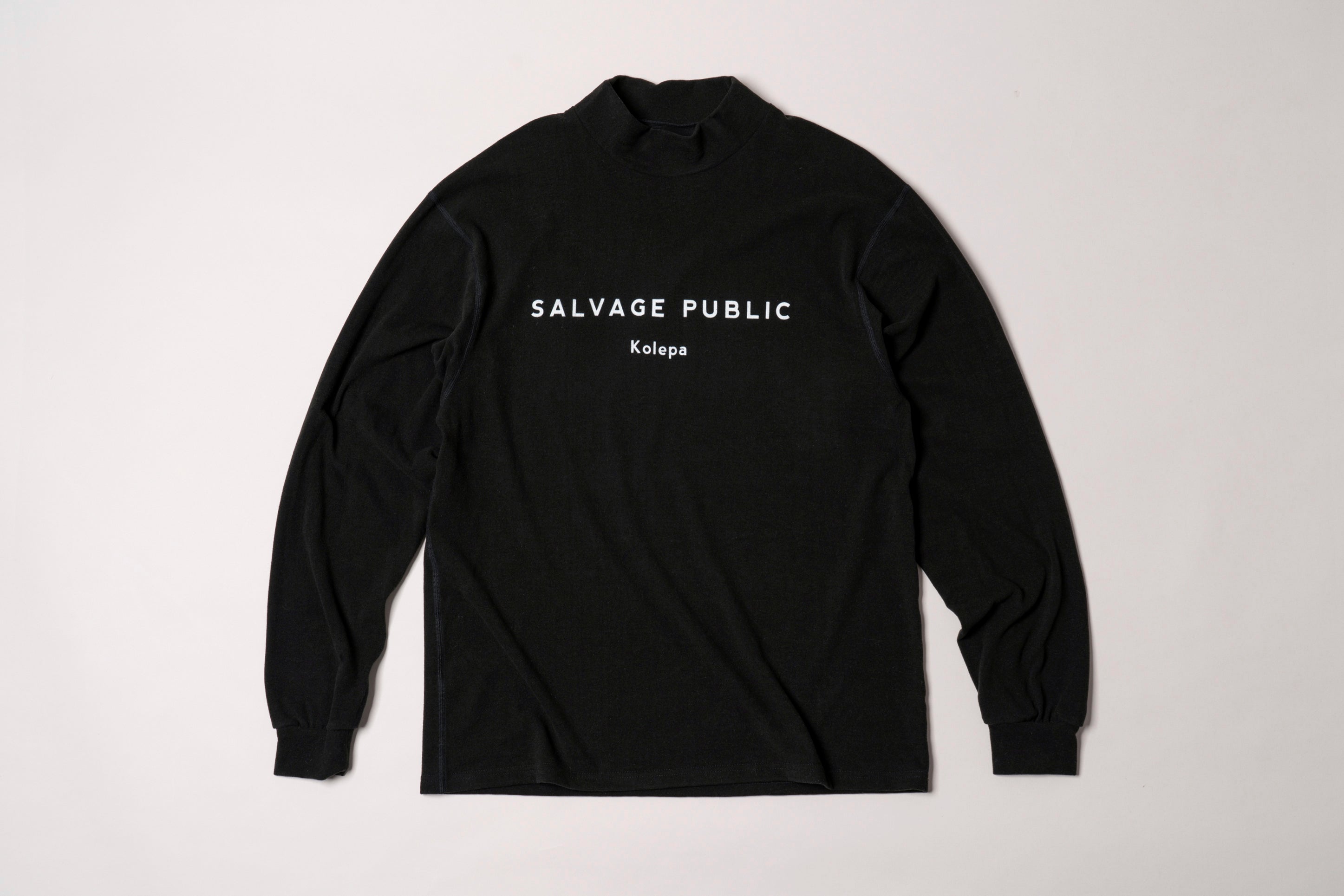 サルベージパブリックコレパ　モックネックシャツ　サイズL サルベージパブリックコレパ］ホヌ 保温モックネックシャツ（コレパ