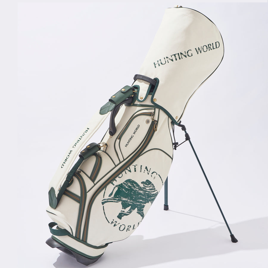 ［ハンティングワールド×EVEN] スタンドキャディバッグ “The Canvas with Favorite Green”
