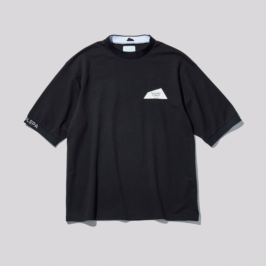 ［サルベージパブリックコレパ］マラマ リサイクルピケ モックネック半袖（DH print)