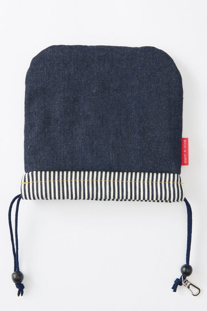［エヌ．イー．ヒュッテ］EVEN別注オリジナルヘッドカバー “Indigo blue & hickory stripe”アイアン用