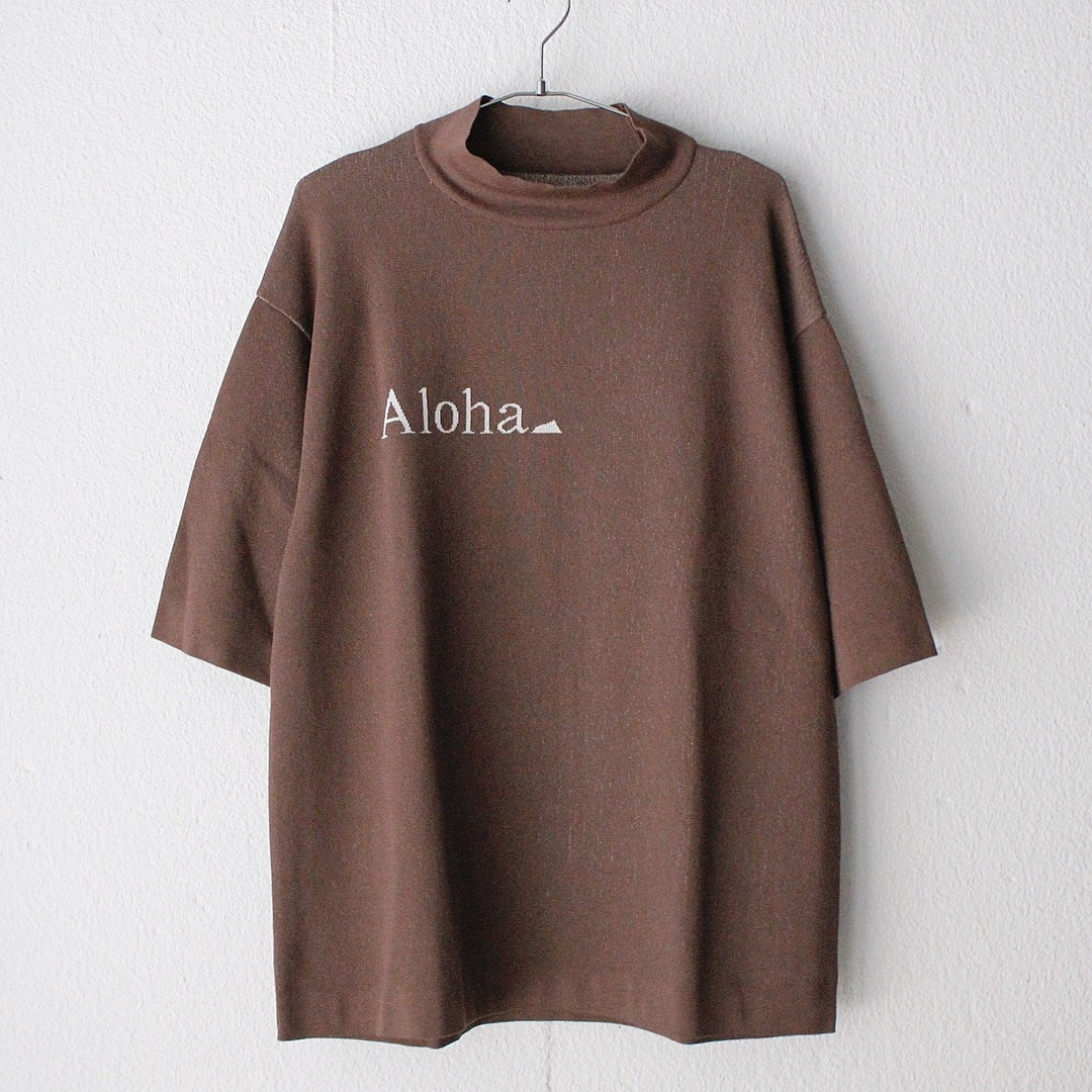 ［サルベージパブリックコレパ］ホヌ モックネックハーフスリーブジャカード(Aloha)