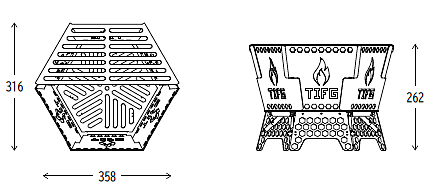 ［THE IRON FIELD GEAR × CAMP TOOLS］ハニカムファイヤーベース