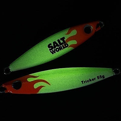 メロン屋工房 Tricker II／55g ファイヤーオレンジヘッドグロー SALT WORLDロゴ入りスペシャルカラー